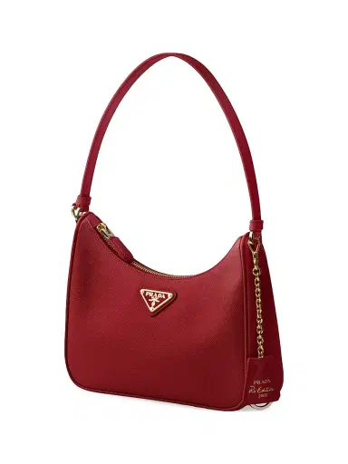 Prada Women's Re-Edition 2005 Saffiano Leather Shoulder Bag - Red | Thumbnail 2 Prada Women's Re-Edition 2005 Saffiano Leather Shoulder Bag - Red | Thumbnail 2