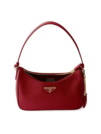 Prada Women's Re-Edition 2005 Saffiano Leather Shoulder Bag - Red | Thumbnail 4 Prada Women's Re-Edition 2005 Saffiano Leather Shoulder Bag - Red | Thumbnail 4