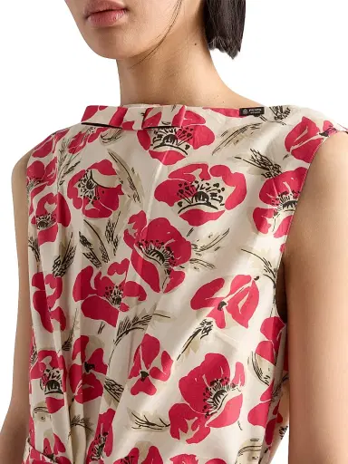 Prada Women's Printed Soft Poplin Dress | Thumbnail 4 Prada Women's Printed Soft Poplin Dress | Thumbnail 4