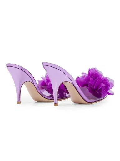 Gianvito Rossi Women's Igea 95MM Leather Sandals - Freesia | Thumbnail 3 Gianvito Rossi Women's Igea 95MM Leather Sandals - Freesia | Thumbnail 3