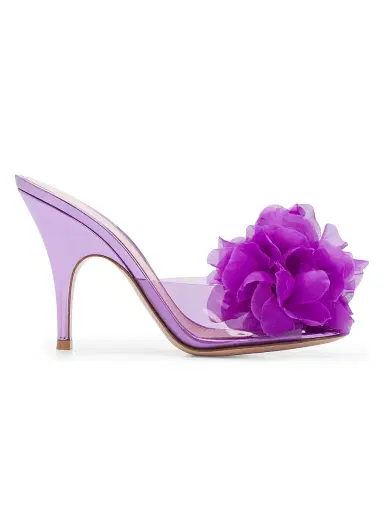 Gianvito Rossi Women's Igea 95MM Leather Sandals - Freesia | Thumbnail 1 Gianvito Rossi Women's Igea 95MM Leather Sandals - Freesia | Thumbnail 1