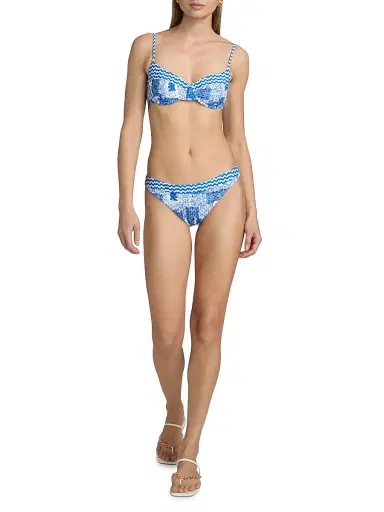 Ramy Brook Women's Mona Printed Bikini Top - Ocean Combo | Thumbnail 2 Ramy Brook Women's Mona Printed Bikini Top - Ocean Combo | Thumbnail 2