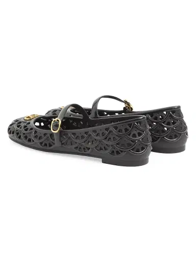 Valentino Garavani Women's Ondette Rubber 5MM Ballerinas with Scallop Pattern | Thumbnail 3 Valentino Garavani Women's Ondette Rubber 5MM Ballerinas with Scallop Pattern | Thumbnail 3