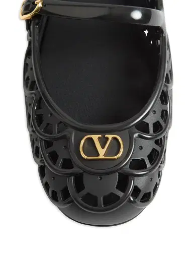 Valentino Garavani Women's Ondette Rubber 5MM Ballerinas with Scallop Pattern | Thumbnail 5 Valentino Garavani Women's Ondette Rubber 5MM Ballerinas with Scallop Pattern | Thumbnail 5