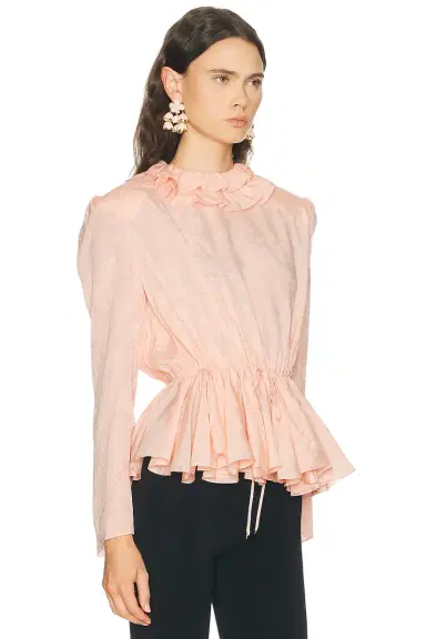 Chloé Organic Silk Floral Jacquard Top | Thumbnail 2 Chloé Organic Silk Floral Jacquard Top | Thumbnail 2