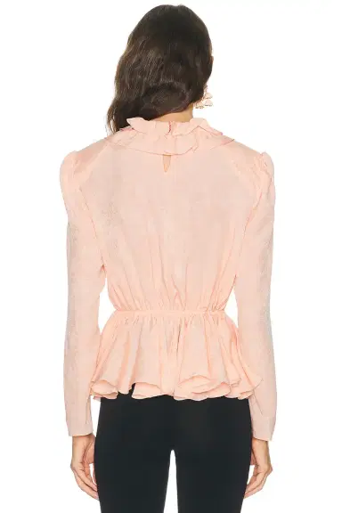 Chloé Organic Silk Floral Jacquard Top | Thumbnail 3 Chloé Organic Silk Floral Jacquard Top | Thumbnail 3
