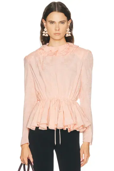 Chloé Organic Silk Floral Jacquard Top | Thumbnail 1 Chloé Organic Silk Floral Jacquard Top | Thumbnail 1