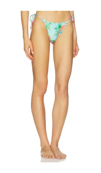 PQ Embroidered Lettuce Edge Tie Side Bikini Bottom | Thumbnail 2 PQ Embroidered Lettuce Edge Tie Side Bikini Bottom | Thumbnail 2