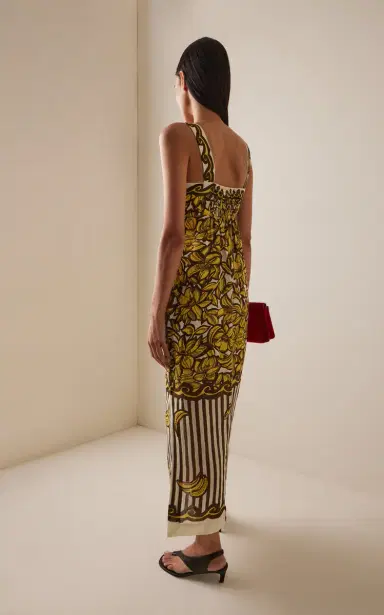 ALÉMAIS Mona Printed Hemp Midi Dress | Thumbnail 4 ALÉMAIS Mona Printed Hemp Midi Dress | Thumbnail 4