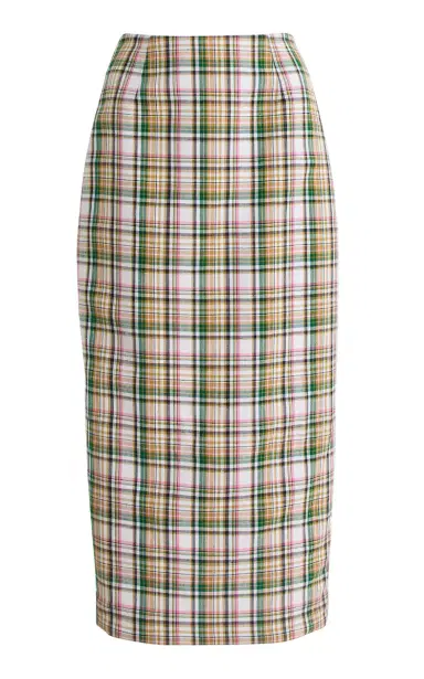 Carolina Herrera Checked Midi Pencil Skirt | Thumbnail 1 Carolina Herrera Checked Midi Pencil Skirt | Thumbnail 1