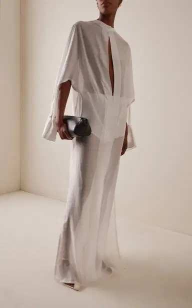 DARKPARK Marine Keyhole Voile Maxi Dress | Thumbnail 2 DARKPARK Marine Keyhole Voile Maxi Dress | Thumbnail 2