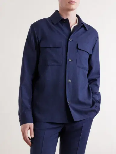 Slowear Wool, Silk and Linen-Blend Overshirt - Men | Thumbnail 3 Slowear Wool, Silk and Linen-Blend Overshirt - Men | Thumbnail 3