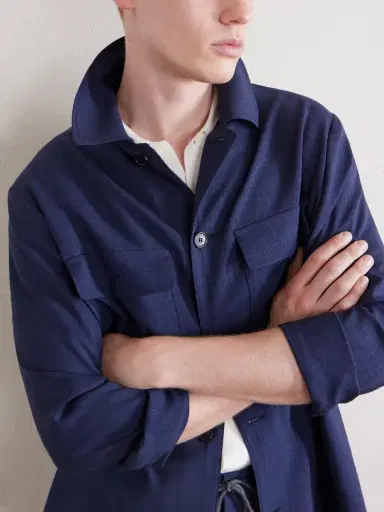 Slowear Wool, Silk and Linen-Blend Overshirt - Men | Thumbnail 5 Slowear Wool, Silk and Linen-Blend Overshirt - Men | Thumbnail 5