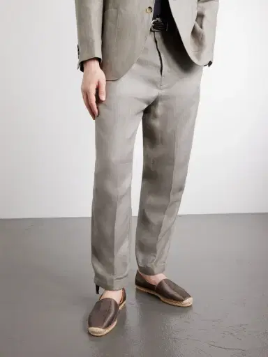 Brunello Cucinelli Leather-Trimmed Woven Raffia Espadrilles - Men | Thumbnail 2 Brunello Cucinelli Leather-Trimmed Woven Raffia Espadrilles - Men | Thumbnail 2