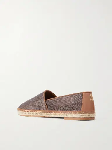 Brunello Cucinelli Leather-Trimmed Woven Raffia Espadrilles - Men | Thumbnail 3 Brunello Cucinelli Leather-Trimmed Woven Raffia Espadrilles - Men | Thumbnail 3