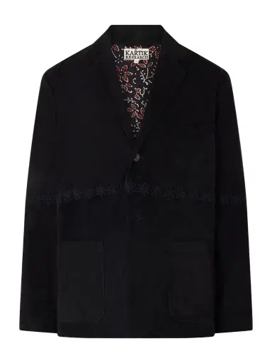 Kartik Research Embroidered Suede Blazer - Men | Thumbnail 1 Kartik Research Embroidered Suede Blazer - Men | Thumbnail 1