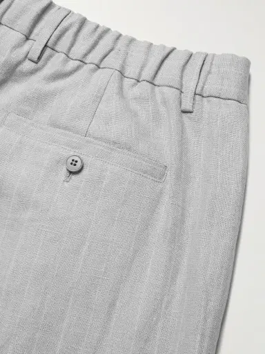 NN07 Kay 1455 Straight-Leg Pleated Pinstriped Linen Trousers - Men | Thumbnail 5 NN07 Kay 1455 Straight-Leg Pleated Pinstriped Linen Trousers - Men | Thumbnail 5