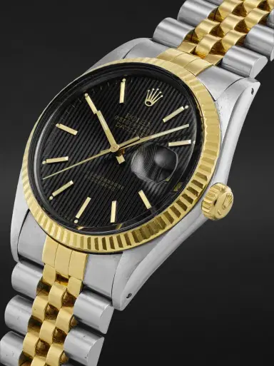 Stephanie Windsor Rolex Vintage 1987 DateJust Automatic Stainless Steel and 18-Karat Gold Watch, Ref. 1601 (7'' wrist) - Men | Thumbnail 2 Stephanie Windsor Rolex Vintage 1987 DateJust Automatic Stainless Steel and 18-Karat Gold Watch, Ref. 1601 (7'' wrist) - Men | Thumbnail 2