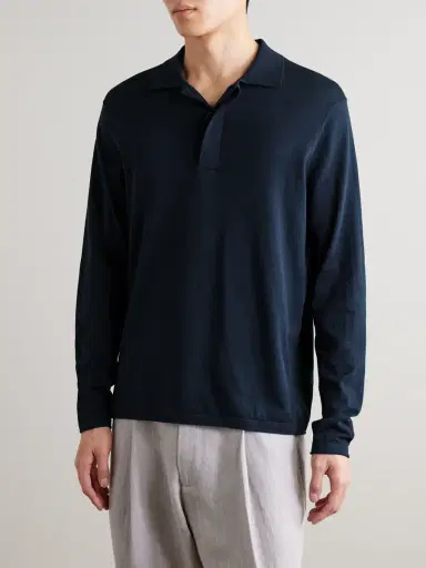 NN07 Sammy 60047 Cotton and Silk-Blend Polo Shirt - Men | Thumbnail 3 NN07 Sammy 60047 Cotton and Silk-Blend Polo Shirt - Men | Thumbnail 3