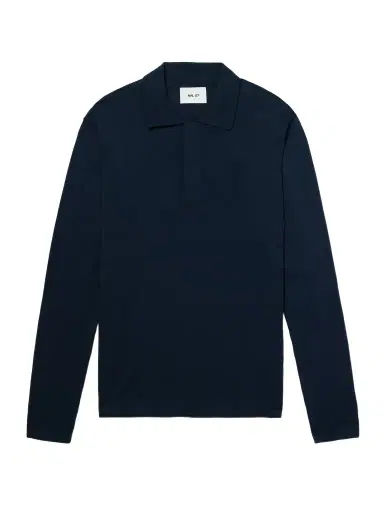 NN07 Sammy 60047 Cotton and Silk-Blend Polo Shirt - Men | Thumbnail 1 NN07 Sammy 60047 Cotton and Silk-Blend Polo Shirt - Men | Thumbnail 1