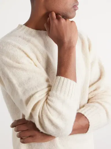 Drake's Brushed Shetland Wool Sweater - Men | Thumbnail 5 Drake's Brushed Shetland Wool Sweater - Men | Thumbnail 5