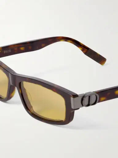 DIOR Eyewear CD Icon S2I Rectangular-Frame Tortoiseshell Acetate Sunglasses - Men | Thumbnail 3 DIOR Eyewear CD Icon S2I Rectangular-Frame Tortoiseshell Acetate Sunglasses - Men | Thumbnail 3