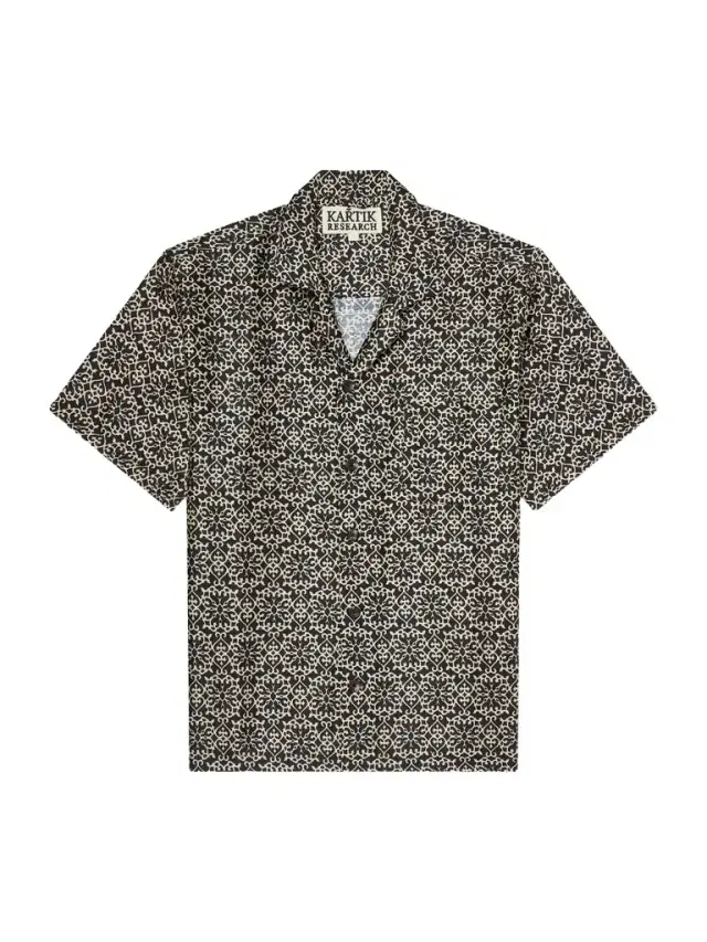 Camp-Collar Printed Silk Shirt - Men Camp-Collar Printed Silk Shirt - Men