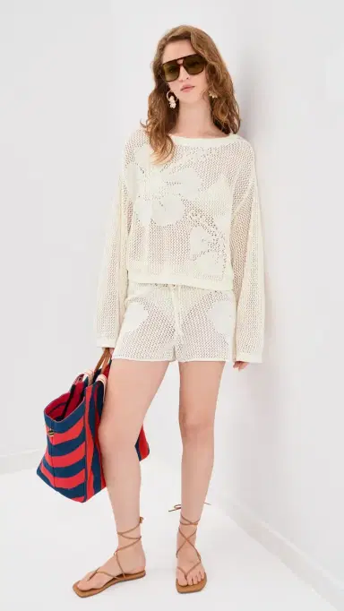 LSPACE Island Time Coverup Shorts Cream | Thumbnail 5 LSPACE Island Time Coverup Shorts Cream | Thumbnail 5
