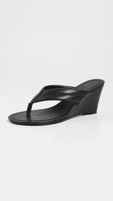 St. Agni Stitch Detail Wedges Black | Thumbnail 2 St. Agni Stitch Detail Wedges Black | Thumbnail 2