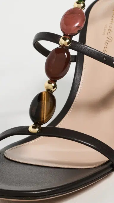 Gianvito Rossi Nappa Wedge Sandals Moka | Thumbnail 6 Gianvito Rossi Nappa Wedge Sandals Moka | Thumbnail 6