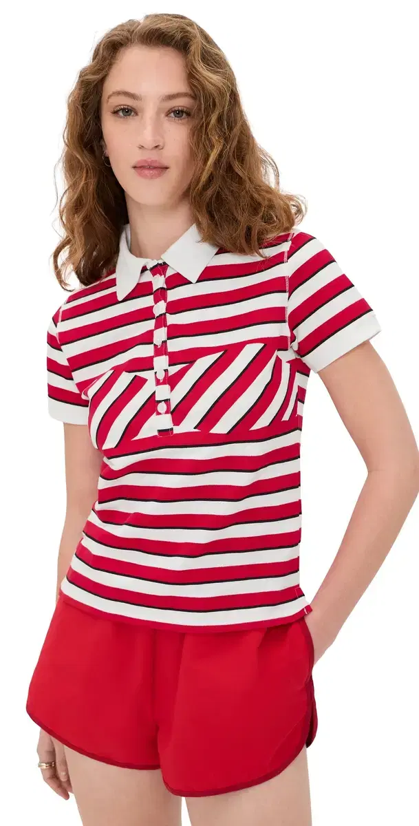 Lou Polo Top Warped tripe Lou Polo Top Warped tripe