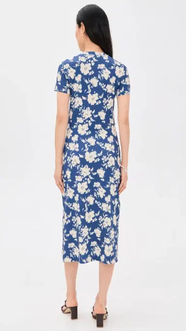 Tanya Taylor Mac Dress French Blue/Cream Multi | Thumbnail 3 Tanya Taylor Mac Dress French Blue/Cream Multi | Thumbnail 3