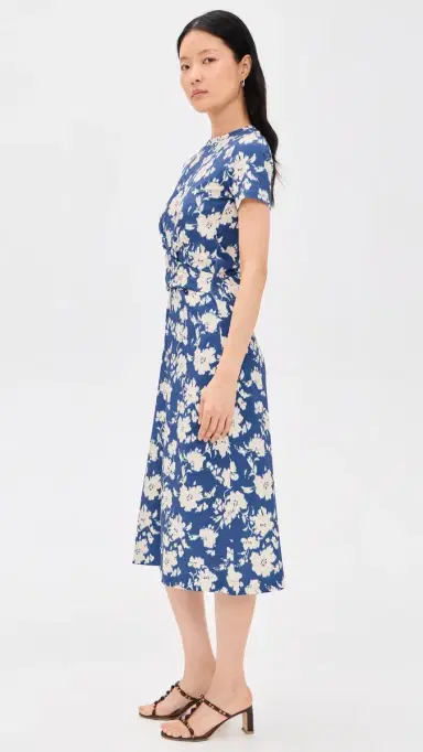 Tanya Taylor Mac Dress French Blue/Cream Multi | Thumbnail 4 Tanya Taylor Mac Dress French Blue/Cream Multi | Thumbnail 4
