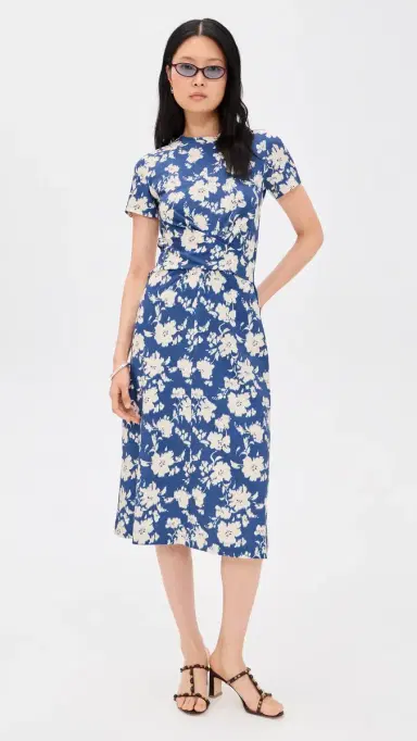 Tanya Taylor Mac Dress French Blue/Cream Multi | Thumbnail 5 Tanya Taylor Mac Dress French Blue/Cream Multi | Thumbnail 5