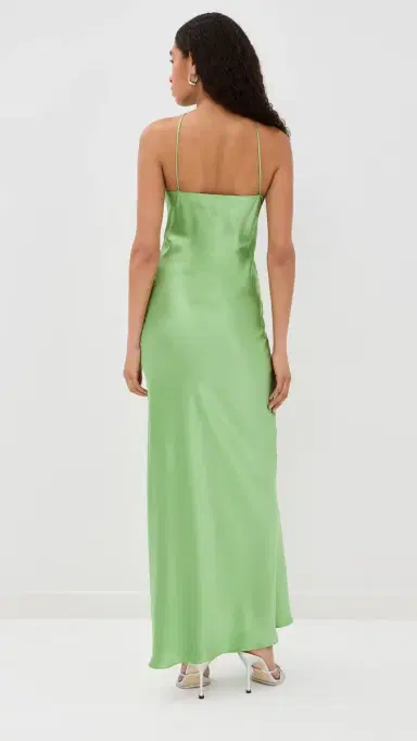 Rodarte Silk Bias Halter Dress Green | Thumbnail 3 Rodarte Silk Bias Halter Dress Green | Thumbnail 3