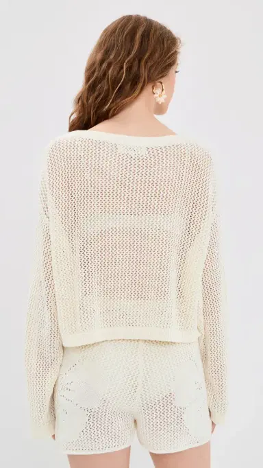 LSPACE Island Time Coverup Sweater Cream | Thumbnail 3 LSPACE Island Time Coverup Sweater Cream | Thumbnail 3