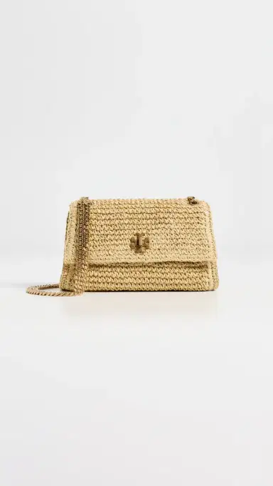 Tory Burch Kira Turnlock Woven Mini Bag Natural One Size | Thumbnail 2 Tory Burch Kira Turnlock Woven Mini Bag Natural One Size | Thumbnail 2