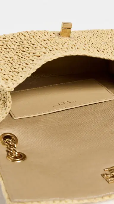 Tory Burch Kira Turnlock Woven Mini Bag Natural One Size | Thumbnail 6 Tory Burch Kira Turnlock Woven Mini Bag Natural One Size | Thumbnail 6