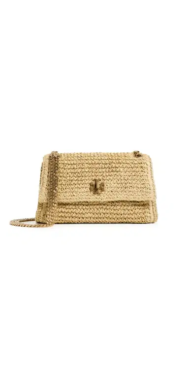 Tory Burch Kira Turnlock Woven Mini Bag Natural One Size | Thumbnail 1 Tory Burch Kira Turnlock Woven Mini Bag Natural One Size | Thumbnail 1