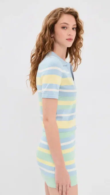SEROYA Panie Top Pastel Stripe | Thumbnail 4 SEROYA Panie Top Pastel Stripe | Thumbnail 4