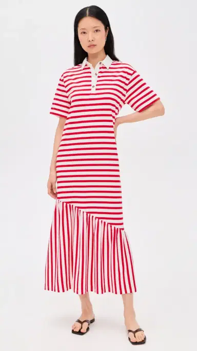 Never Fully Dressed Red Stripe Jersey Dress Red | Thumbnail 2 Never Fully Dressed Red Stripe Jersey Dress Red | Thumbnail 2