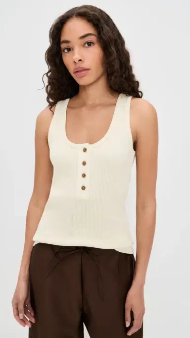 Vince Rib Henley Tank un | Thumbnail 2 Vince Rib Henley Tank un | Thumbnail 2