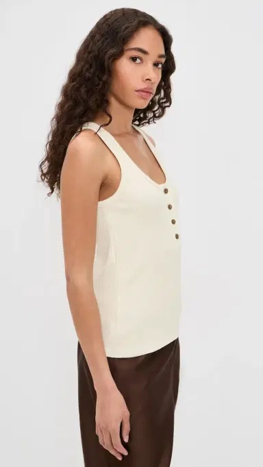 Vince Rib Henley Tank un | Thumbnail 4 Vince Rib Henley Tank un | Thumbnail 4