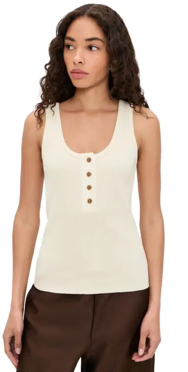 Vince Rib Henley Tank un | Thumbnail 1 Vince Rib Henley Tank un | Thumbnail 1