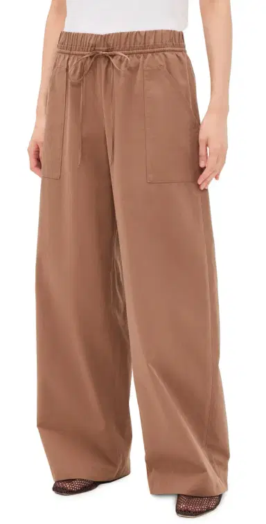 Vince Cotton Drawstring Pants Almondine | Thumbnail 1 Vince Cotton Drawstring Pants Almondine | Thumbnail 1