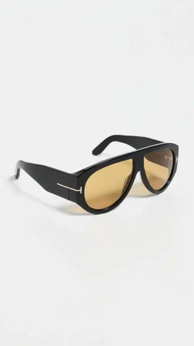 Tom Ford Bronson Sunglasses Shiny Black One Size | Thumbnail 4 Tom Ford Bronson Sunglasses Shiny Black One Size | Thumbnail 4