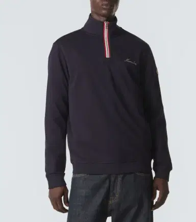 Moncler Cotton jersey half-zip sweatshirt | Thumbnail 5 Moncler Cotton jersey half-zip sweatshirt | Thumbnail 5