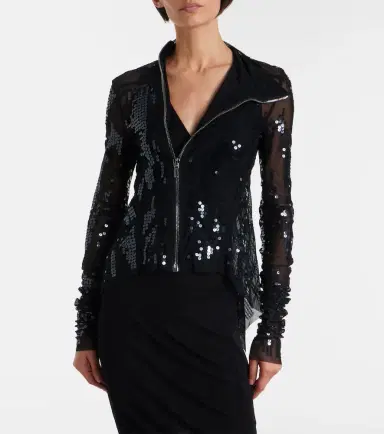 Rick Owens Gary sequined tulle jacket | Thumbnail 3 Rick Owens Gary sequined tulle jacket | Thumbnail 3