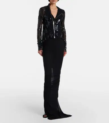 Rick Owens Gary sequined tulle jacket | Thumbnail 5 Rick Owens Gary sequined tulle jacket | Thumbnail 5