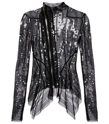 Rick Owens Gary sequined tulle jacket | Thumbnail 1 Rick Owens Gary sequined tulle jacket | Thumbnail 1